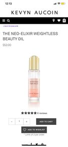 Kevyn Aucoin The Neo-elixir Weightless Beauty Oil  Brand New In Box