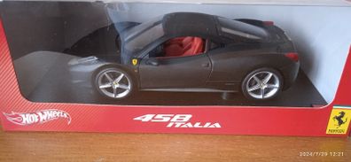 Hotwheels Ferrari 458 Italia black 1/18
