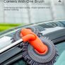 Car Washer Mop Foam Wash Brush Double Brush Head Roof Window Cleaning Maintenance Three-Section Telescopic Mop Car Accessories Image 3