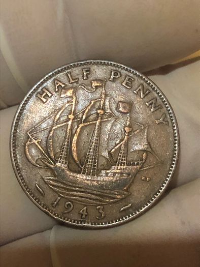 George VI half penny  x 36 Pictures