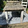 solid wooden farmhouse table Image 3