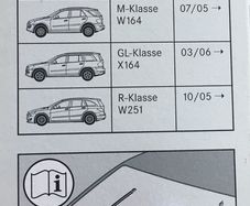 Wiper Blades (Mercedes M Class W164 2005 on)