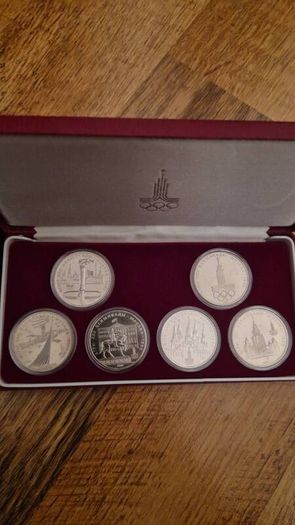 silver olimpics rubles 4oz pure silver 6 1ruble copper nickel