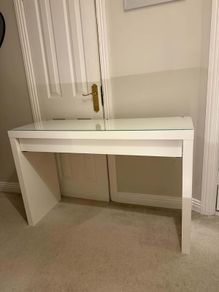 Ikea dressing table MALM, white, 120x41 cm
