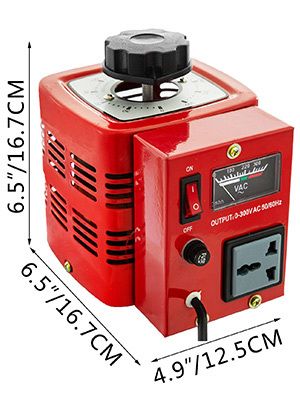 Variac Variable Transformer AC Voltage Regulator Transformer Converter 500VA-3000VA Built-In Copper Coil for Power Supply