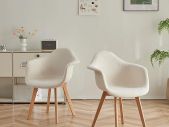 Set of 2 Scandinavian Boucle Armchairs