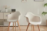 Set of 2 Scandinavian Boucle Armchairs