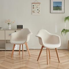 Set of 2 Scandinavian Boucle Armchairs