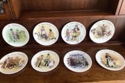 A complete series of decorative collectors plates by Wedgwood " The Street Sellers of London" Victorian style