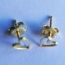 Sterling Silver 925 Gold Plated Heart Stud Earrings 0,5g Image 5