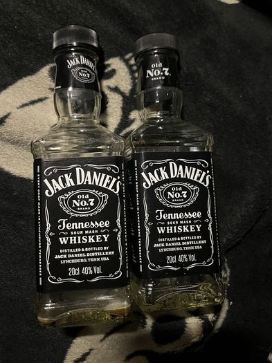 Jack Daniels whiskey empty mini bottle
