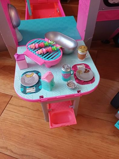 lol camper van with accessories and dolls