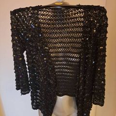 Marks& Spencer black sequin cover up cardi size UK 10 EU38 Perfect condition Postage included