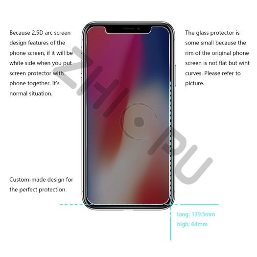 Top Quality 2.5D Arc Edge Privacy Tempered Glass For Apple iPhone X Screen Protector Film Guard Cover Shield