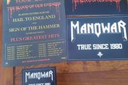 Manowar tour flyer, promo cards and sticker