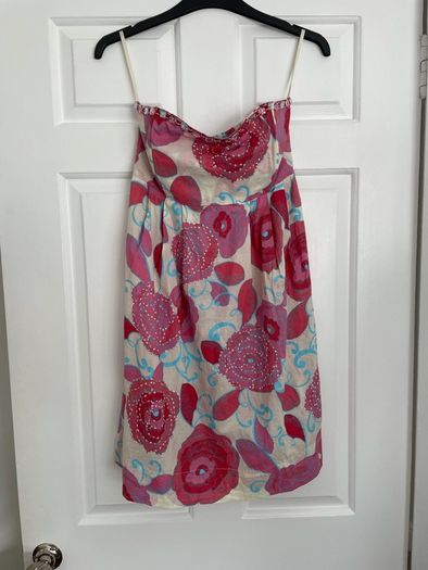 River Island floral print top size 12 corset with jewel embellishment