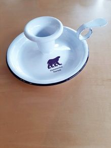 Norway enamel candle holder
