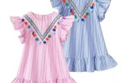 Ruffle Stripe Dress Girls
