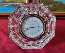 Original And Authentic Waterford Crystal Large Octagonal Clock Made In Ireland