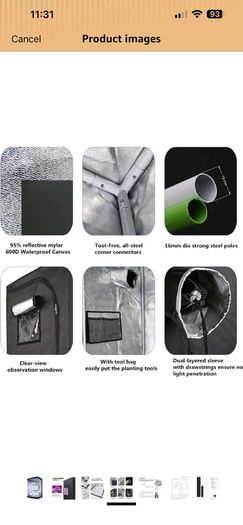 Large indoor grow tent 120x120x200