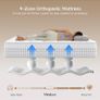 King size Mattress,5FT Orthopaedic Medium-Firm King Mattress,11.02 Inch Foam and Pocket Springs Rolled & Compressed,Comfort-Pressure Relief for Supportive Sleep and Spinal Alignment for Healthy Sleep Image 5