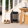 650W Oil Filled Radiator, 5 Fin Portable Electric Heater - Black, Adjustable Thermostat, Safety Cut-Off, 10 m sq Room Size Image 5