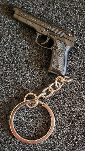 Keyring, firearms, baretta, luger, mauser,sig sauer, colt.