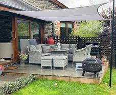 MULTIPLE SIZES/COLOURS AVAILABLE Sun Shade Sail 2m x 3m Rectangle Shade Sails Waterproof Outdoor Garden Patio Party Sunscreen Awning Canopy 98% UV Block With Free Rope, Grey