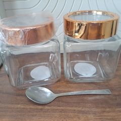 Glass storage Set of 5 jars