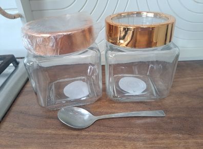 Glass storage Set of 5 jars