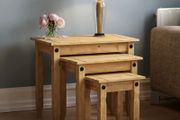 Movian Corona Nest Of Tables, Solid Pine Wood (FREE POSTAGE)
