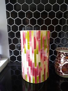 unusual glass mosaic vase