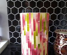 unusual glass mosaic vase