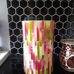 unusual glass mosaic vase