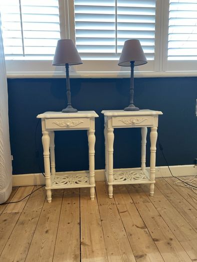 Bedside table locker unit in French ornate style x 2