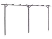 Garden Pergola Grey 400x40x205 cm Impregnated Pinewood