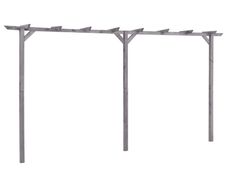 Garden Pergola Grey 400x40x205 cm Impregnated Pinewood