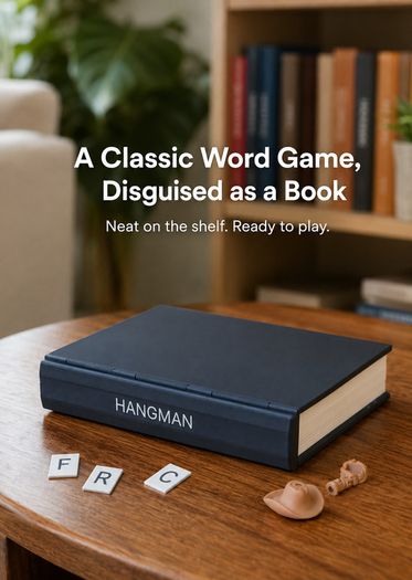 Book-Shaped Hangman Game  Family Word Game  Unique Gift