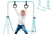 Foldable Kids Gymnastics Bar w/ Non-Slip Mats, for 3+ Years