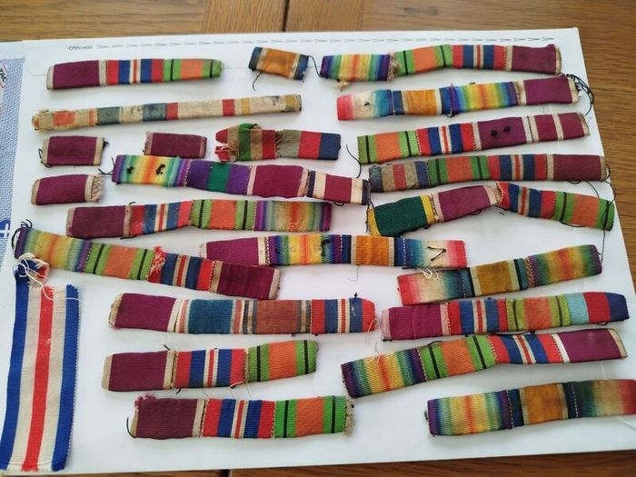 Job Lot of Vintage Military Medal Ribbon Bars (WWI & WWII Allied)