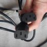 IEC C14 Male - IEC C13 Female Power Extension/Jumper/Splitter Y Kettle Cable Lead UPS 2m Image 3