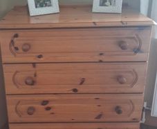 Solid Pine 4-Drawer Chest of Drawers