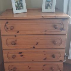 Solid Pine 4-Drawer Chest of Drawers