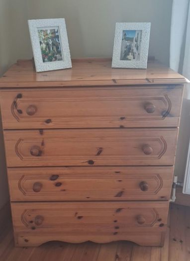 Solid Pine 4-Drawer Chest of Drawers