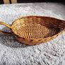 Vintage 70s Leaf Shaped Handled Basket/fruit bowl Image 2