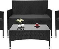 Garden Furniture Rattan Lounge Set with Cushions