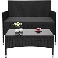 Garden Furniture Rattan Lounge Set with Cushions