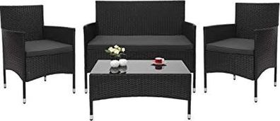 Garden Furniture Rattan Lounge Set with Cushions