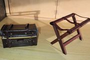 Miniature travel case with stand for dolls house collector