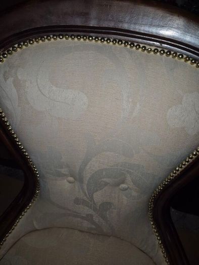 Victorian Style Vintage Balloon Back Upholstered Nursing Chair